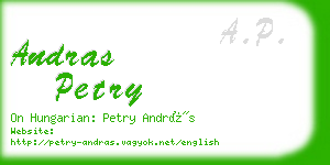 andras petry business card